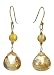 Jewelry : Gold-Filled Carnelian Round Beads w/ Faceted Citrine Briolette and Gold-Filled Bead Earrings
