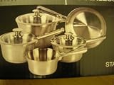 Ethos Tower Saucepan Set, Stainless Steel, 5 Piece
