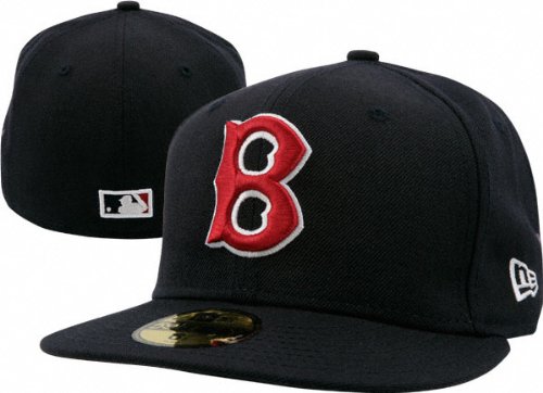 Boston Red Sox Navy Cooperstown 59FIFTY Fitted Hat