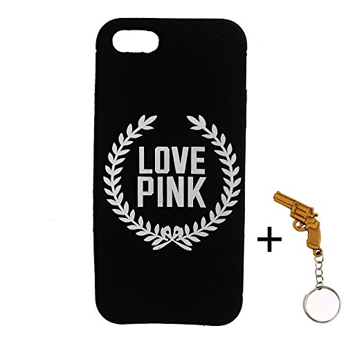 SuperBZ Apple iPhone 5S Wheat Case, Replacement Victoria Secret LOVE PINK Wheat Pattern Silicone Snap On Case Cover for Apple iPhone 5S