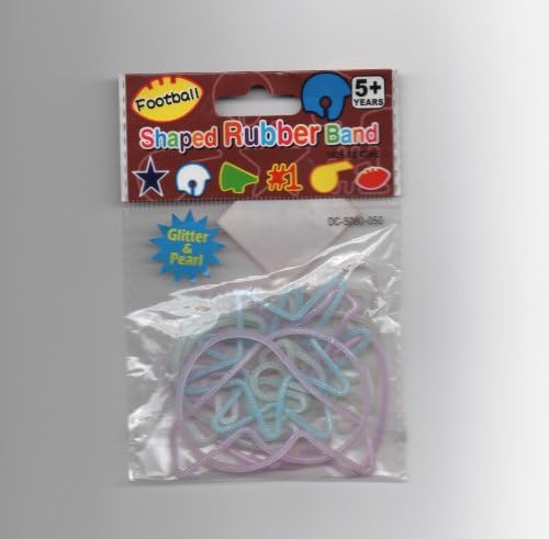Glitter & Pearl Shaped Rubber Band - Football Shapes
