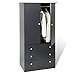Black 3-Drawer Wardrobe By Prepac