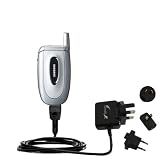 International Wall / AC Charger for the Samsung SGH-X450 - Gomadic Brand w/ TipExchange Technology