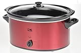 Kalorik SC 32648 Stainless-Steel 7-Quart Slow Cooker, Red