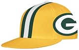 NFL Men's Green Bay Packers End Zone Flat Visor Flex Hat - Tw79Z (Yellow, Large/X-Large)