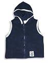 Healthtex - Boys Hooded Fleece Vest, Navy, Grey