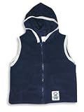 Healthtex - Boys Hooded Fleece Vest, Navy, Grey