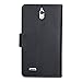 kwmobile Elegant Synthetic Leather case for The Huawei Ascend G610 with Magnetic Fastener and Stand Function in Black