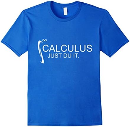 Men's Calculus Just Du It Math T-Shirt Large Royal Blue