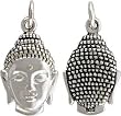 Double Sided Decorative Buddha Head Pendant in Sterling Silver, #7628