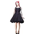 Hell Bunny Kleid GERY 50'S POLKADOT DRESS black/purple