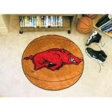 Arkansas Razorbacks BASKETBALL-SHAPED AREA WELCOME BATH MAT RUG by 1stDownShop