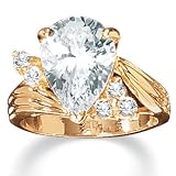 DiamonUltra&trade; Cubic Zirconia Pear-Shaped Ring
