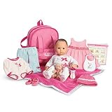 American Girl Bitty Baby Doll + Starter Collection - Light Skin, Dark Brown Hair, Brown Eyes