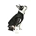Gooby - Wind Parka, Fleece Lined Small Dog Jacket Coat Sweater with Water Resistant Shell and Leash Ring, Black, Large