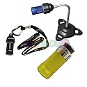 Yellow HANDYMAN PACK LED Car Torch Spotlight - RECHARGEABLE in 12V car socket, aluminium, v bright!