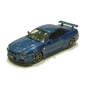 Nissan Skyline GTR R34 V Spec II Blue 1/43 Scale Diecast Model