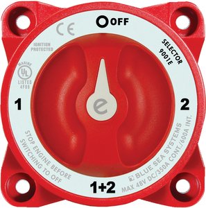 Marine Battery Switch 4 Way 9002E 4 Position Selector w/ AFD