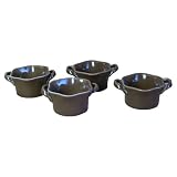 BIA Cordon Bleu Wavy 4-1/2-Ounce Round Ramekins, Set of 4, Espresso