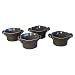BIA Cordon Bleu Wavy 4-1/2-Ounce Round Ramekins, Set of 4, Espresso