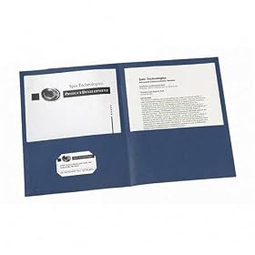 Avery 47985 Two-Pocket Portfolios, Embossed Paper, 30-Sheet Capacity, Dark Blue, 25 Box by Avery