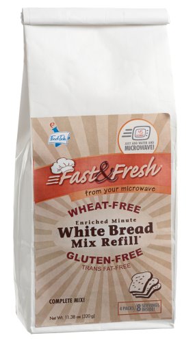 Fast & Fresh Bread Mix White, Microwavable Wheat And Gluten Free, 11.38-Ounce Units (Pack of 6)