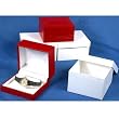3 Red Leather Bangle Bracelet Watch Boxes Gift Displays