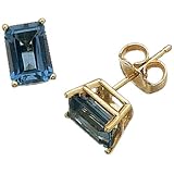 Genuine London Blue Topaz Earrings