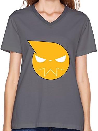 HuZhu Women's Soul Eater Not Symetrical V-Neck Shirt M