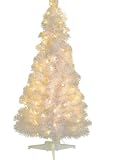3' White Pencil Pine Pre-Lit Artificial Christmas Tree - Clear Lights