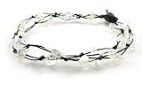 MGD, Beautiful 26 Centimeters Handmade Gemstone Anklet Made from wax cord. White Moonstone Chip Anklet. Fashion Jewelry for Women, Teens and Girls.