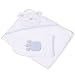 OBaby B is for Bear Blue Hooded Towel Set