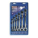 Ratcheting Box Wrench Set,mm,6 PC Westward 1LCF2