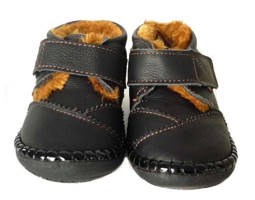 スト鞋 高级牛革 ハンドメイド 黑色【】 婴儿鞋