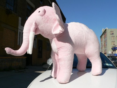 41vbnJWAZzL YES ITS PINK   54 HUGE STUFFED ** PINK ** ELEPHANT   GIGANTIC JUMBO NEW BIG PLUSH PACHYDERM * AMERICAN MADE IN THE USA AMERICA