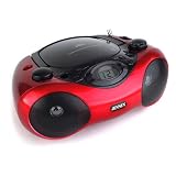 Buy Jensen CD-480 Portable Stereo Compact Disc Player with AM FM Radio (Red) 