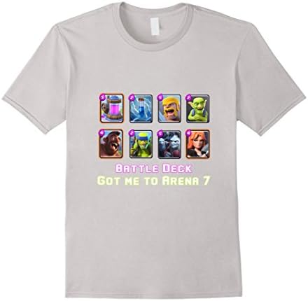 Men's Battle Deck got me Arena 7 T Shirt Medium Silver