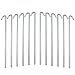 12-Piece Galvanized Steel Tent Pegs - Garden Stakes