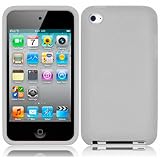 White Soft Silicone Xylo-Skin Case for the Apple iPod Touch 4 4G (8GB 32GB 64GB) MP3 Player.