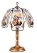 23.5h Glass Native Indian Warrior Theme Dark Oak Base Touch Lamp
