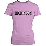 IMAGE OF Dickinson Collegiate Ladies Fine Jersey T-Shirt (Black), Pink, S