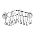 Interdesign Suction Cup Corner Basket - Chrome (S)