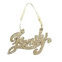 Family Glitter Word Ornaments Set of 12