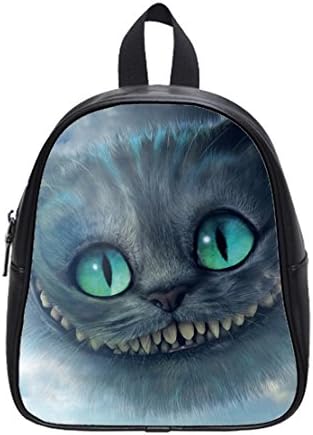 Alice in Wonderland We're all mad here Cheshire Cat Smile Face Custom School Bag Backpack L