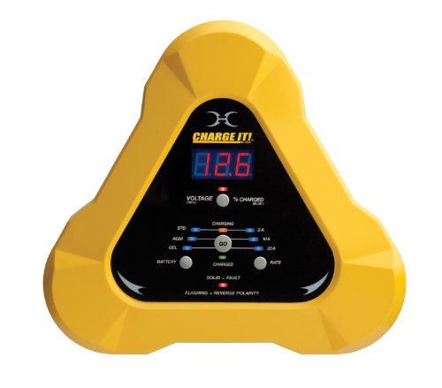 Clore 4520 CHARGE IT! Yellow 20/10/2-Amp 12-Volt Battery Charger