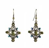 Earrings Antique Gold Filigree Diamond Drop ~ Olive Green (FB50) Reviews 41vbwjRje5L. SL160 Earrings Antique Gold Filigree Diamond Drop ~ Olive Green (FB50) Reviews
