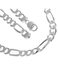 925 Solid Sterling Silver Figaro Chain 18 Inches 12.5 mm 115 Grams