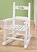 Miles Kimball Personalized Childrens Rocking Chair, Features Classic Rocker Design and Hardwood Construction, White Finish with Black Font