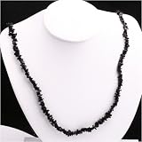 Black Tourmaline Chip Gemstone Necklace 36
