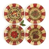 SetOf4Holiday/ChristmasHandBlownGlassPlatesBeautifulHolidayHomeDecor